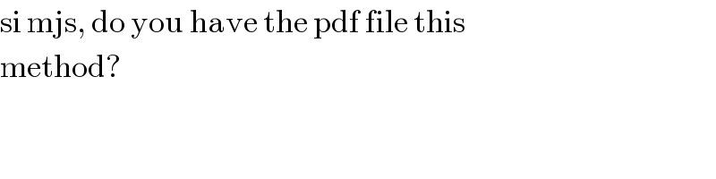 si mjs, do you have the pdf file this   method?  